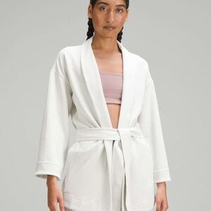 Women's White Belted Robe